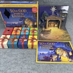 Vtg What God Wants For Christmas Interactive Nativity Family Life 2005 Complete